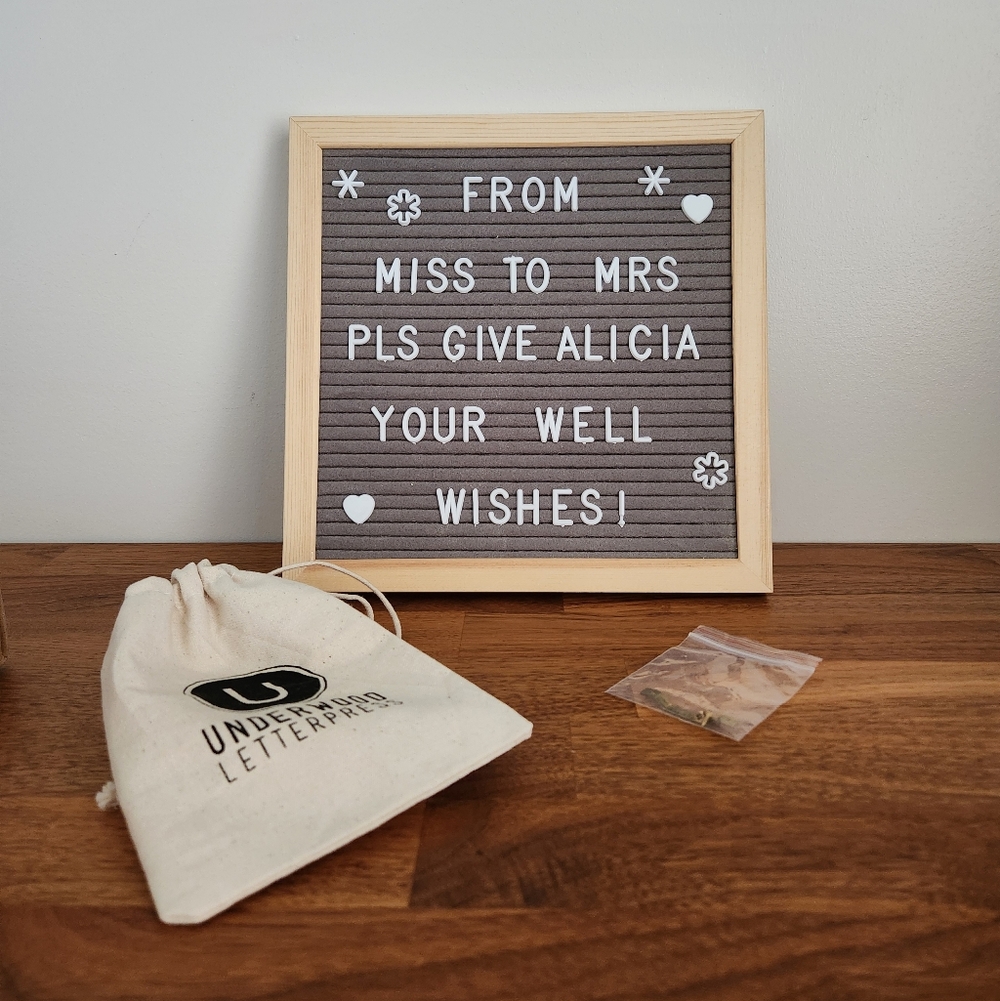 Gray Felt Letter Board